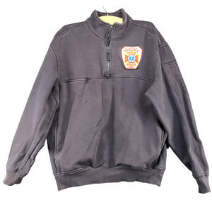 5.11 Tactical Mens 1/4 Zip Sweatshirt Black Size L Eli Lilly Fire Dept Logo